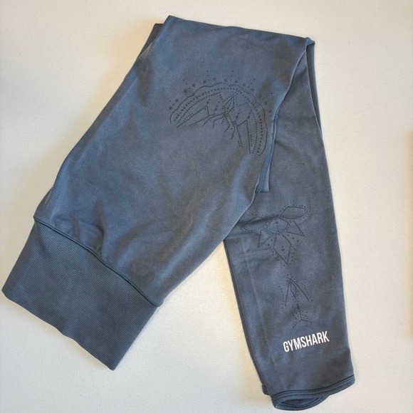 Gymshark Pants - Gymshark Womens Seamless Acid Wash High Waisted Leggings Blue Mandala Graphic